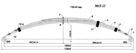 ГАЗ 24 рессора задняя усиленная (Арт. IR 15-12)