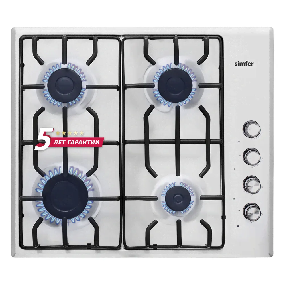 Simfer H60Q40M570 Поверхн.газ,эл. поджиг. ГК,LAMA,нерж,60см