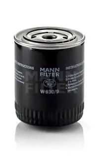 Фильтр масляный ГАЗ, УАЗ (дв. 406, 405, 409) (MANN) W 930/9-0