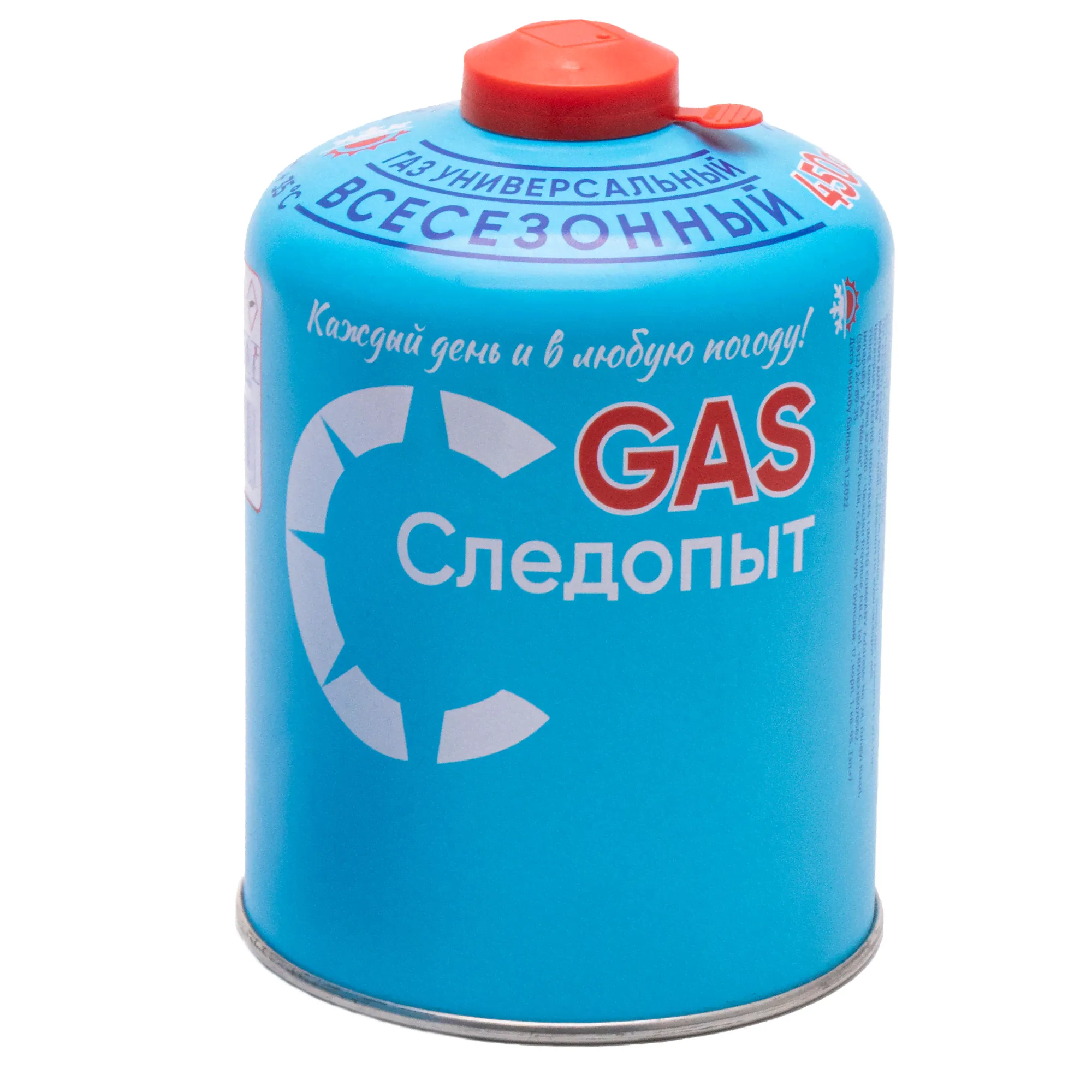 Газ для порт. плит "СЛЕДОПЫТ", метал. баллон, 450гр. резьб., (всесезонный) РОССИЯ/12/ (PF-FG-450R)-0