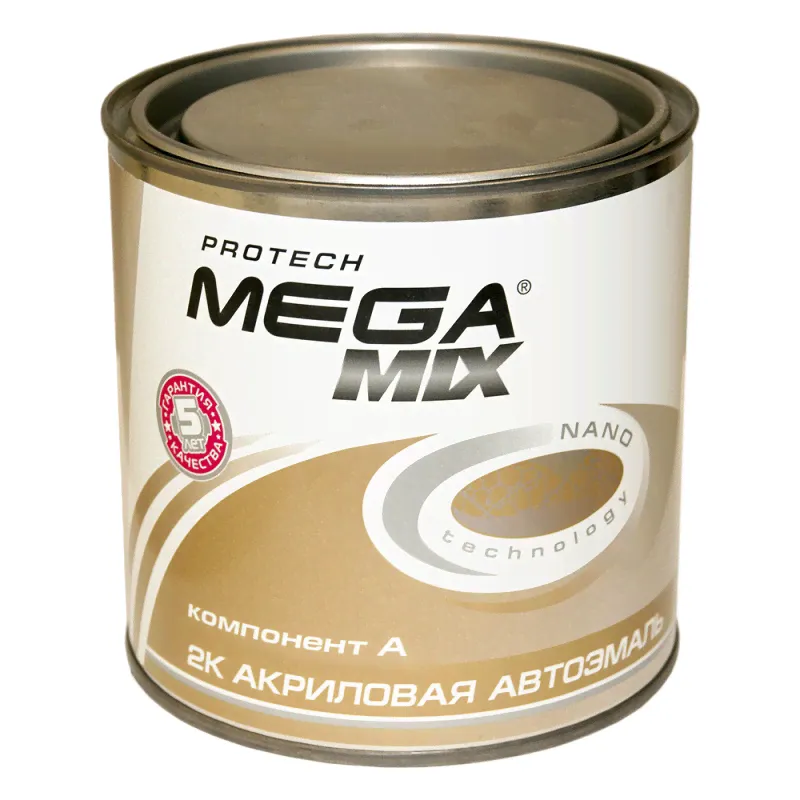 Автоэмаль MegaMix, АК-1311, цвет Шторм Грей ГАЗ акриловая, 2К, 0.8 кг-0