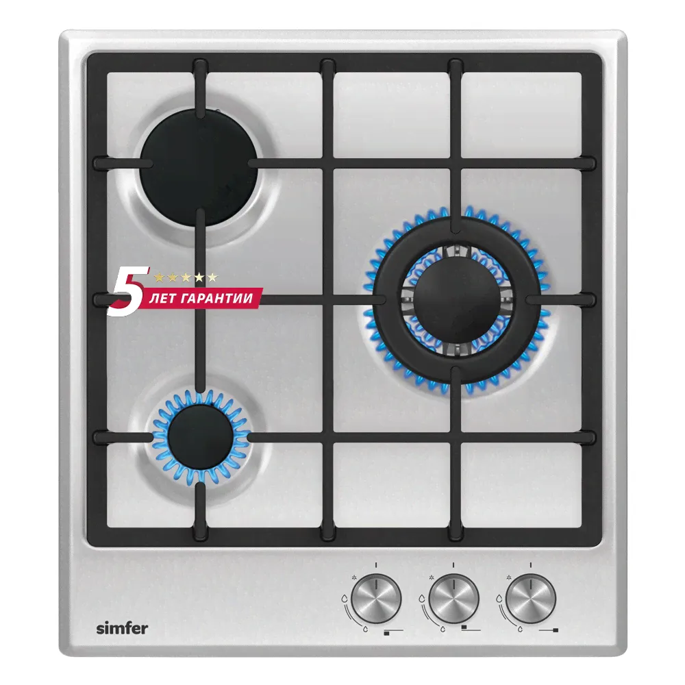 Simfer H45V35M516 Поверхн.газ,ГК,чугун,нерж,45см-0