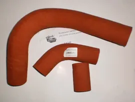 Патрубок радиатора для а/м ГАЗ красный (комплект 3шт) 66-1303010