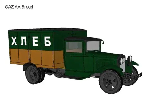 ГАЗ АА Хлеб - 3D-модель-0