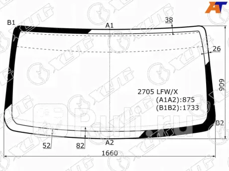 2705 LFW/X - Лобовое стекло (XYG) ГАЗ Соболь 2217 (1996-2021)