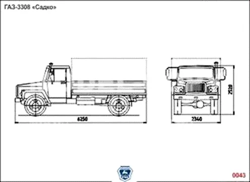 ГАЗ-3308 «Садко» - 2D-чертеж-0