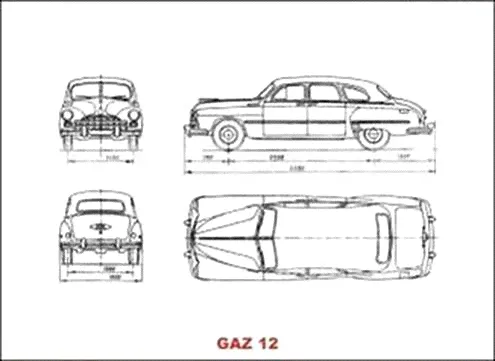 ГАЗ-12 (ЗиМ) - 2D-чертеж
