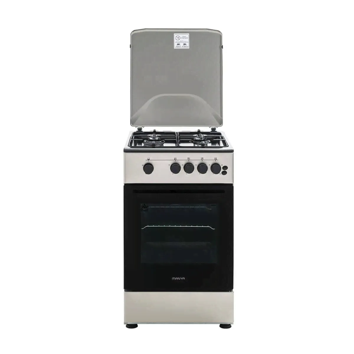Газ. плита MANYA MG5011S Чугун стекло Турция. 50х60. Авторозжиг, Г/контроль,-0