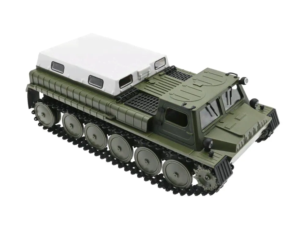 Радиоуправляемый гусеничный советский вездеход WPL ГАЗ-71 RTR масштаб 1:16 2.4G - WPLE-1-2