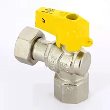 Кран газ.угловой FIV 1/2 с накидной гайкой (бабочка)