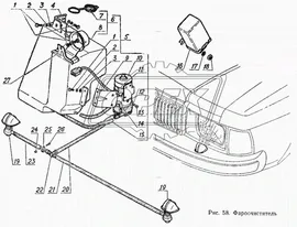3102-3756010 Бачок омывателя фар с электронасосом (140х140х175) ГАЗ