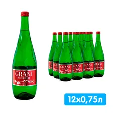 Вода Grani 0.75 литра, газ, стекло, 12 шт. в уп.