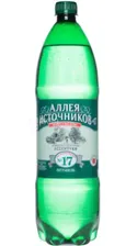 Вода «Аллея источников №17» 1.5 литра, газ, пэт, 6 шт. в уп.