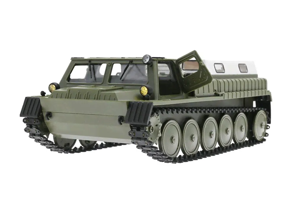 Радиоуправляемый гусеничный советский вездеход WPL ГАЗ-71 RTR масштаб 1:16 2.4G - WPLE-1-4