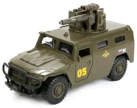 Внедорожник ТЕХНОПАРК ГАЗ 2330 Тигр Вооруженные силы (CT12-392-G2) 1:43 27 см зеленый